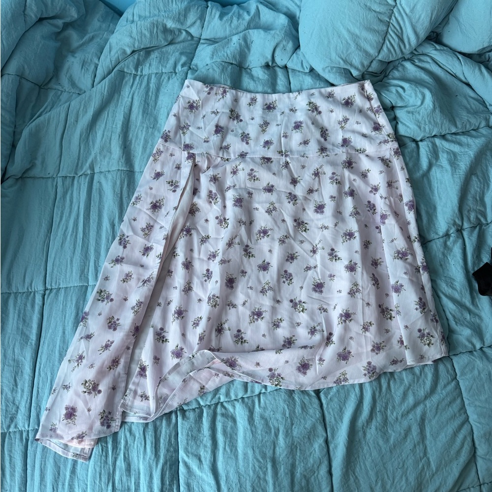 Princess Polly Lavender Floral Asymmetrical Skirt